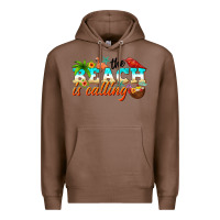 Chestnut the beach is calling Premium Hoodie - NancyCooperArtShop