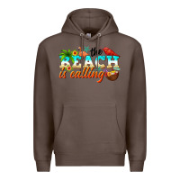 Coffee the beach is calling Premium Hoodie - NancyCooperArtShop