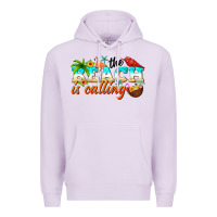 Lilac the beach is calling Premium Hoodie - NancyCooperArtShop