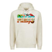 Oatmeal Heather the beach is calling Premium Hoodie - NancyCooperArtShop