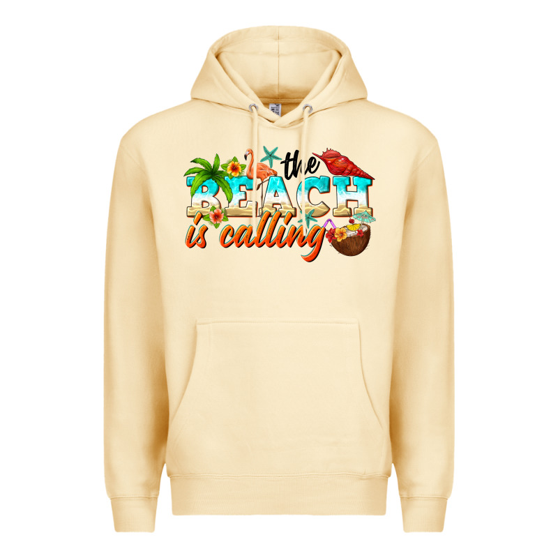 The Beach Is Calling Premium Hoodie by NancyCooperArtShop | Teevron
