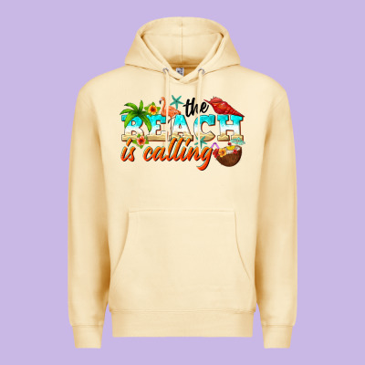 The Beach Is Calling Premium Hoodie Designed By Nancycooperartshop