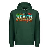Sports Green the beach is calling Premium Hoodie - NancyCooperArtShop