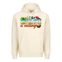 Tofu the beach is calling Premium Hoodie - NancyCooperArtShop