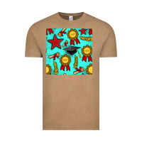 Vintage Coffee graduation seamless pattern Vintage Tee - BundleAndBundleShop