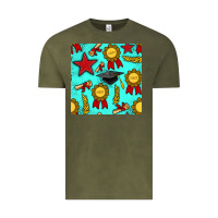 Vintage Olive graduation seamless pattern Vintage Tee - BundleAndBundleShop