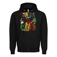 Black santas favorite cna nurse Zipper Hoodie - MaliasSmallBusiness