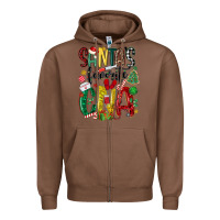 Chestnut santas favorite cna nurse Zipper Hoodie - MaliasSmallBusiness