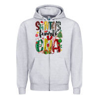 Heather Grey santas favorite cna nurse Zipper Hoodie - MaliasSmallBusiness