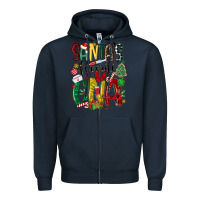 Navy santas favorite cna nurse Zipper Hoodie - MaliasSmallBusiness