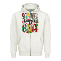 Oatmeal Heather santas favorite cna nurse Zipper Hoodie - MaliasSmallBusiness