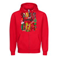 Red santas favorite cna nurse Zipper Hoodie - MaliasSmallBusiness