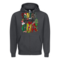 Smoke santas favorite cna nurse Zipper Hoodie - MaliasSmallBusiness