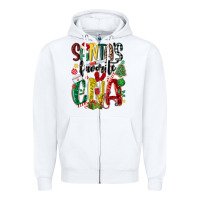 White santas favorite cna nurse Zipper Hoodie - MaliasSmallBusiness