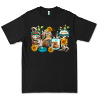 Black bull skull coffee cups Premium Tee - Zillion Design Studio
