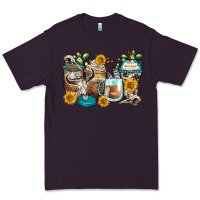 Plum bull skull coffee cups Premium Tee - Zillion Design Studio