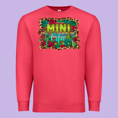 Mini Cita Serape Background Premium Sweatshirt Designed By Barkaloodesign