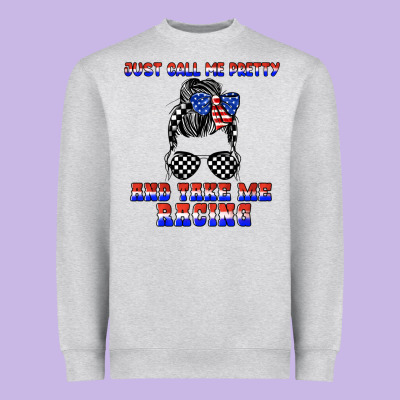 Just Call Me Pretty And Take Me Racing Heavyweight Sweatshirt Designed By Jahusdesignshop
