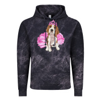 Cloud Black Balerina beagle with tutu Vintage Hoodie - RanaPortraitStore