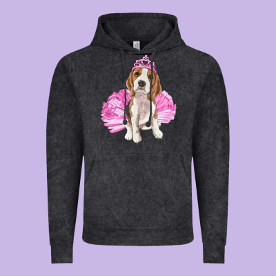 Balerina Beagle With Tutu Vintage Hoodie Designed By Ranaportraitstore
