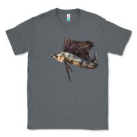 Charcoal Heather Atlantic Sailfish Illustrations Classic Tee - LillyAllenDesigns
