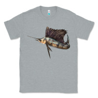 Heather Grey Atlantic Sailfish Illustrations Classic Tee - LillyAllenDesigns