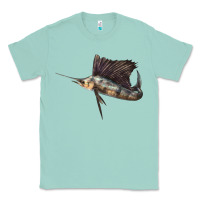 Seafoam Atlantic Sailfish Illustrations Classic Tee - LillyAllenDesigns