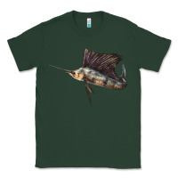 Sports Green Atlantic Sailfish Illustrations Classic Tee - LillyAllenDesigns