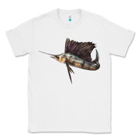 White Atlantic Sailfish Illustrations Classic Tee - LillyAllenDesigns