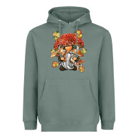 Sage mushroom gnome Heavyweight Hoodie - BarkalooDesign
