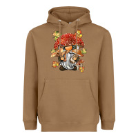 Toasted Coconut mushroom gnome Heavyweight Hoodie - BarkalooDesign