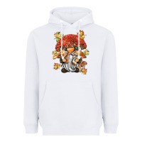 White mushroom gnome Heavyweight Hoodie - BarkalooDesign