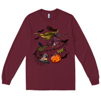Burgundy Witch Long Sleeve Tee - NancyCooperArtShop