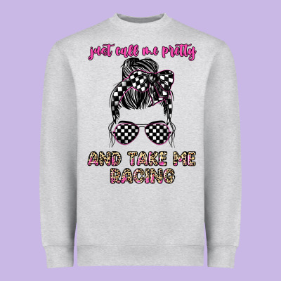 Just Call Me Pretty And Take Me Racing Heavyweight Sweatshirt Designed By Jahusdesignshop