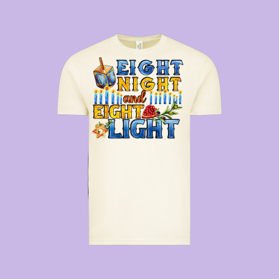 Eight Night And Eight Light For Hanukkah Vintage Tee Designed By Adodesignshop