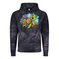 Cloud Black ocean with turtle Vintage Hoodie - AdoDesignShop