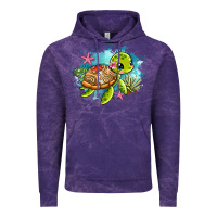 Cloud Purple ocean with turtle Vintage Hoodie - AdoDesignShop