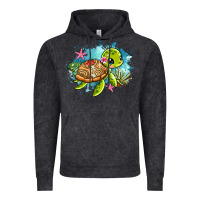 Vintage Black ocean with turtle Vintage Hoodie - AdoDesignShop