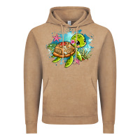 Vintage Coffee ocean with turtle Vintage Hoodie - AdoDesignShop
