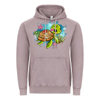 Vintage Zinc ocean with turtle Vintage Hoodie - AdoDesignShop