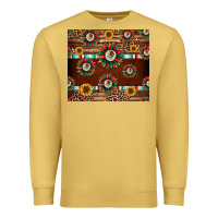 Antique Gold seamless mexican sunflower tumbler design Premium Sweatshirt - Jasminsmagicworld