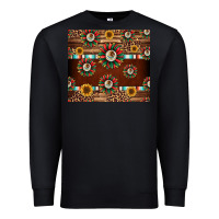 Black seamless mexican sunflower tumbler design Premium Sweatshirt - Jasminsmagicworld