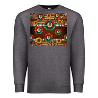 Charcoal Heather seamless mexican sunflower tumbler design Premium Sweatshirt - Jasminsmagicworld