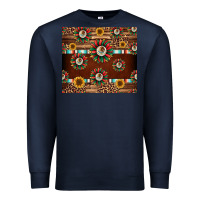 Navy seamless mexican sunflower tumbler design Premium Sweatshirt - Jasminsmagicworld
