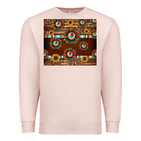 Pale Pink seamless mexican sunflower tumbler design Premium Sweatshirt - Jasminsmagicworld