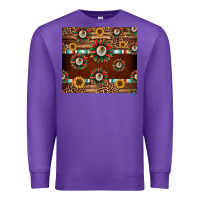 Purple seamless mexican sunflower tumbler design Premium Sweatshirt - Jasminsmagicworld