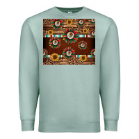Seafoam seamless mexican sunflower tumbler design Premium Sweatshirt - Jasminsmagicworld