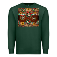 Sports Green seamless mexican sunflower tumbler design Premium Sweatshirt - Jasminsmagicworld