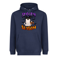 Navy spooky season Heavyweight Hoodie - BarkalooDesign