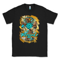 Black western cross blessed lily butterfly Classic Tee - BarkalooDesign